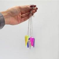 KDMD Aurora Crystal Peach 6-Sided Pendulum - Meditation & Intention Tool