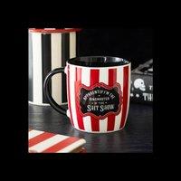 KDMD Red Striped Ringmaster Coffee Mug 370ml Microwave Safe