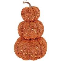 KDMD Orange Beaded 3 Pumpkin Stack 34cm