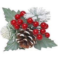 KDMD Snowy Red Berry & Spruce Spray 6 Pack