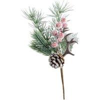 KDMD Berry & Spruce Frosted Pick 26cm 5 Pack in Green