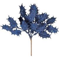 KDMD Royal Blue Glitter Holly Pick H20cm 4 Pack