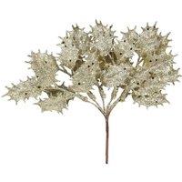 KDMD Gold Glitter Holly Pick H20cm 4 Pack