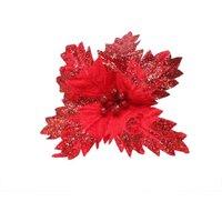 KDMD Medium Red Poinsettia Pick 4 Pack