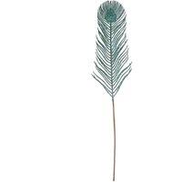 KDMD Peacock Glitter Feather Stem H67cm 3 Pack in Teal