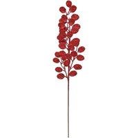KDMD Red Glitter Eucalyptus Stem H61cm 2 Pack