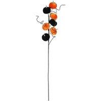 KDMD Black & Orange Velvet Pumpkin Pick 70cm 2 Pack