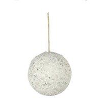 KDMD Winter Wonderland White Glitter Bauble Dia12cm