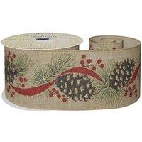 KDMD Natural Ribbon with Cones 63mm in Beige