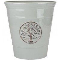KDMD Grey Deluxe Plastic Planter 30cm