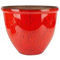 KDMD Red Ceramic Look Planter Red 30cm