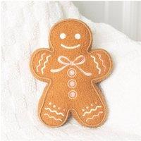 KDMD Sugarplum Bakery Gingerbread Man Boucle Cushion - Christmas Cushion
