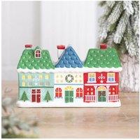 KDMD Christmas Street Tealight & Incense Cone Holder - Festive Village