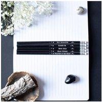 KDMD Pack of 5 Spellbound Secrets Pencils - Mystical Black Stationery Set
