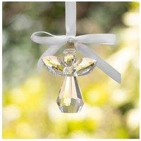 KDMD Always Beside You Faceted Glass Angel Hanging Decoration in Clear