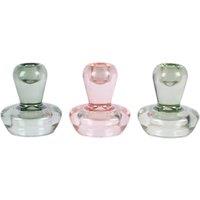 KDMD Dual Mushroom Glass Candle Holder - Reversible Cottagecore Candlestick