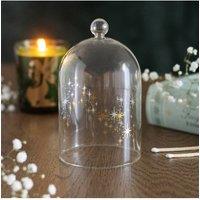 KDMD Stardust Glass Candle Cloche - Gold Star Decorative Candle Dome in Clear