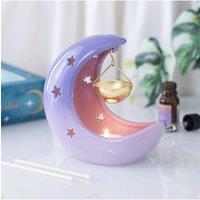 KDMD Purple Pastel Crescent Moon Hanging Oil Burner - Ceramic Warmer
