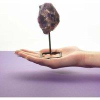 KDMD Amethyst Mineral Specimen on Metal Stand - Display Piece in Purple