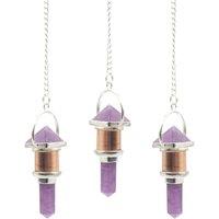 KDMD The Violet Engine Combo Copper Pendulum - Amethyst Crystal Pendulum in Purple