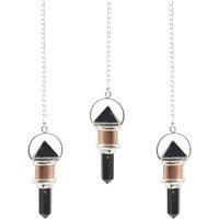 KDMD The Night Watcher Combo Copper Pendulum - Obsidian Crystal Pendulum in Black