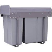 Garden Sanctuary Cabinet Pull-Out Kitchen Trash Bin in Grey