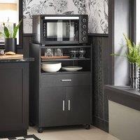 SoBuy Space-Saver Kitchen Trolley - Pull-Out Shelves - Modern in Black