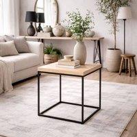 Wyld Haus Hazelmere Travertine Effect Square Coffee Table Natural