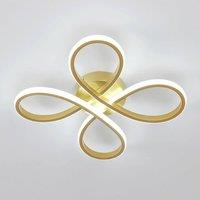 Goeco LED Ceiling Light, 30W, Flower Shape for Bedroom, 6500 K, 30cm in Gold