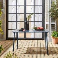 sweeek Metal garden table for 4 people in Dark Blue