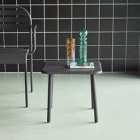sweeek Square steel garden coffee table in Dark Grey