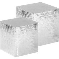 Berkfield Home Coffee Tables 2 pcs Silver Aluminium