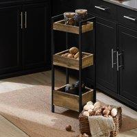 SoBuy 3-Tier Space-Saver Storage Rack - Bathroom Organiser in Brown