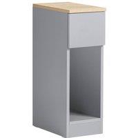 SoBuy Slim Bedside Table - Open Shelf & Drawer - Modern in Grey