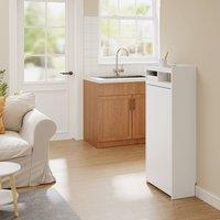 SoBuy Space-Saving Kitchen Cart - Flip-Top Table - Modern in White