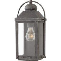 Netlighting Hinkley Anchorage Outdoor 1 Light Wall Lantern Aged Zinc IP44 in Grey