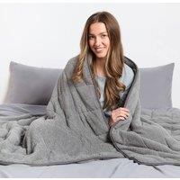 OHS Teddy Fleece Sensory 10kg Weighted Blanket Sleep Therapy in Charcoal | Size: 150 cm 200 cm