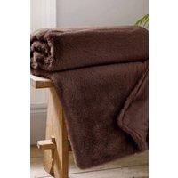 The Lyndon Company Ashford Supersoft Faux Fur Luxury Throw in Chocolate | Size: 130 cm x 180 cm