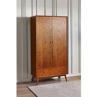 Julian Bowen Lowry 2 Door 1 Drawer Wardrobe in Tan