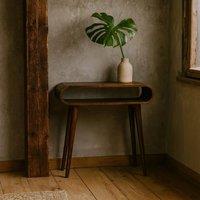 Wyld Haus Porquerolles Nordic Mango Wood Console Table Open Shelf Chestnut in Brown