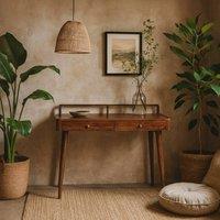 Wyld Haus Volterra Console Table Chestnut Solid Mango Wood in Brown