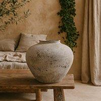 Wyld Haus Sunvale Weathered Stoneware Ceramic Vase in Stone