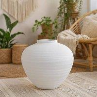 Wyld Haus Sagebloom Matt White Textured Ceramic Vase