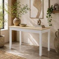 Wyld Haus Rive Oak Effect Dining Table Seating 4 to 6 in White
