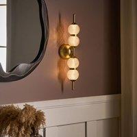 Wyld and Coco LED Wall Lamp Gold Hand Made Glass Shade Painted Metal Base