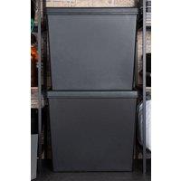 Wham Bam 2 x 92L Stackable Plastic Storage Box & Lid in Black