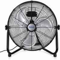 Futura Floor Fan 20 Inch Black Portable 3 Speed Adjustable Cooling Fan