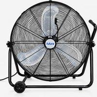 Futura Floor Fan 26 Inch Black Portable 3 Speed Adjustable Cooling Fan