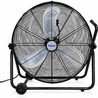 Futura Floor Fan 32 Inch Black Portable 3 Speed Adjustable Cooling Fan