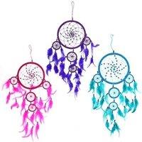 KDMD Bali Dreamcatcher Large Round Turquoise Pink Purple with Legend Card